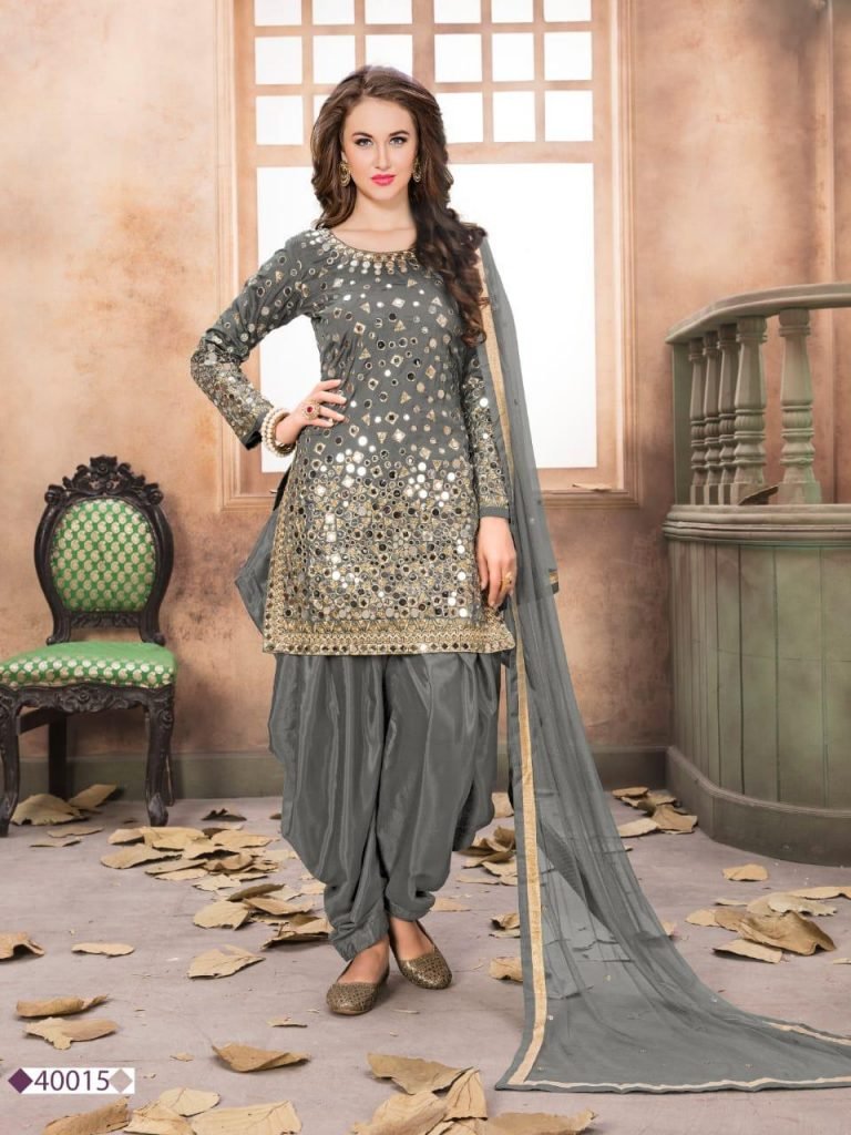 Designer Punjabi Salwar Kameez Collection - Grey