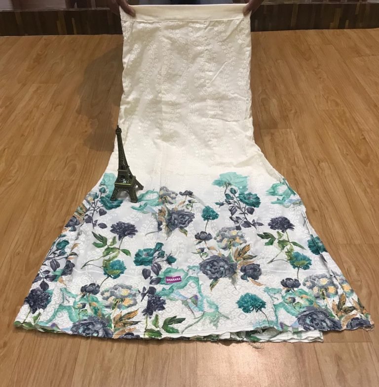 Beautiful Digital Print Chikankari Sharara Bottom - Multi Color - Image 4
