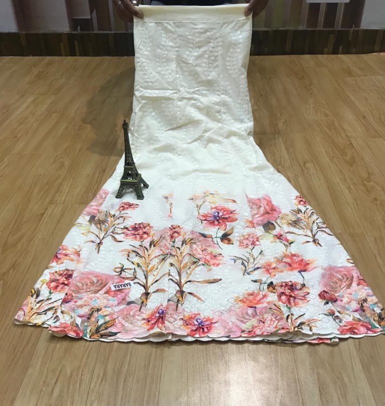 Beautiful Digital Print Chikankari Sharara Bottom - Multi Color - Image 8