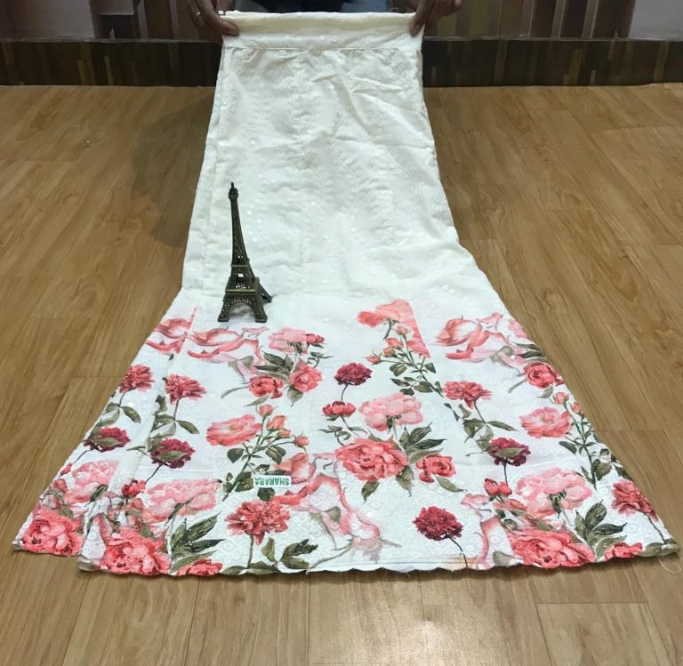 Beautiful Digital Print Chikankari Sharara Bottom - Multi Color - Image 9