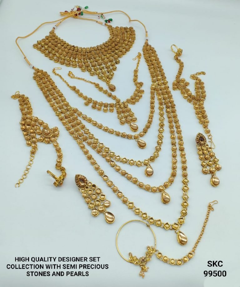 Designer Bridal Wedding Jewelry set collection - Gold 03