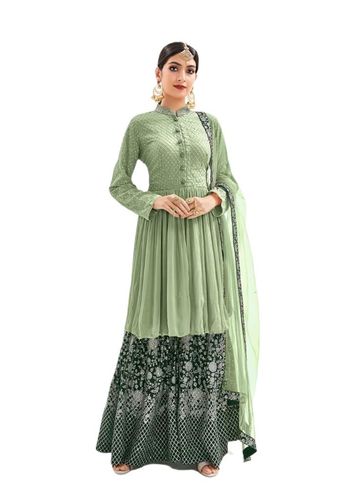 Buy Designer Suits Beautiful Classic Sharara Suit - Sage Green, 1173