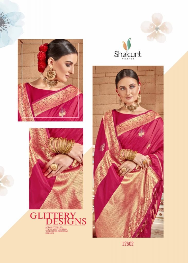 Buy Fancy Paithani Silk Saree online Zari Woven Traditional Design - Ruby Red 1006 - Image 3